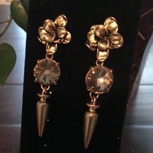 Stella and Dot Statement Bronzed Post Earrings